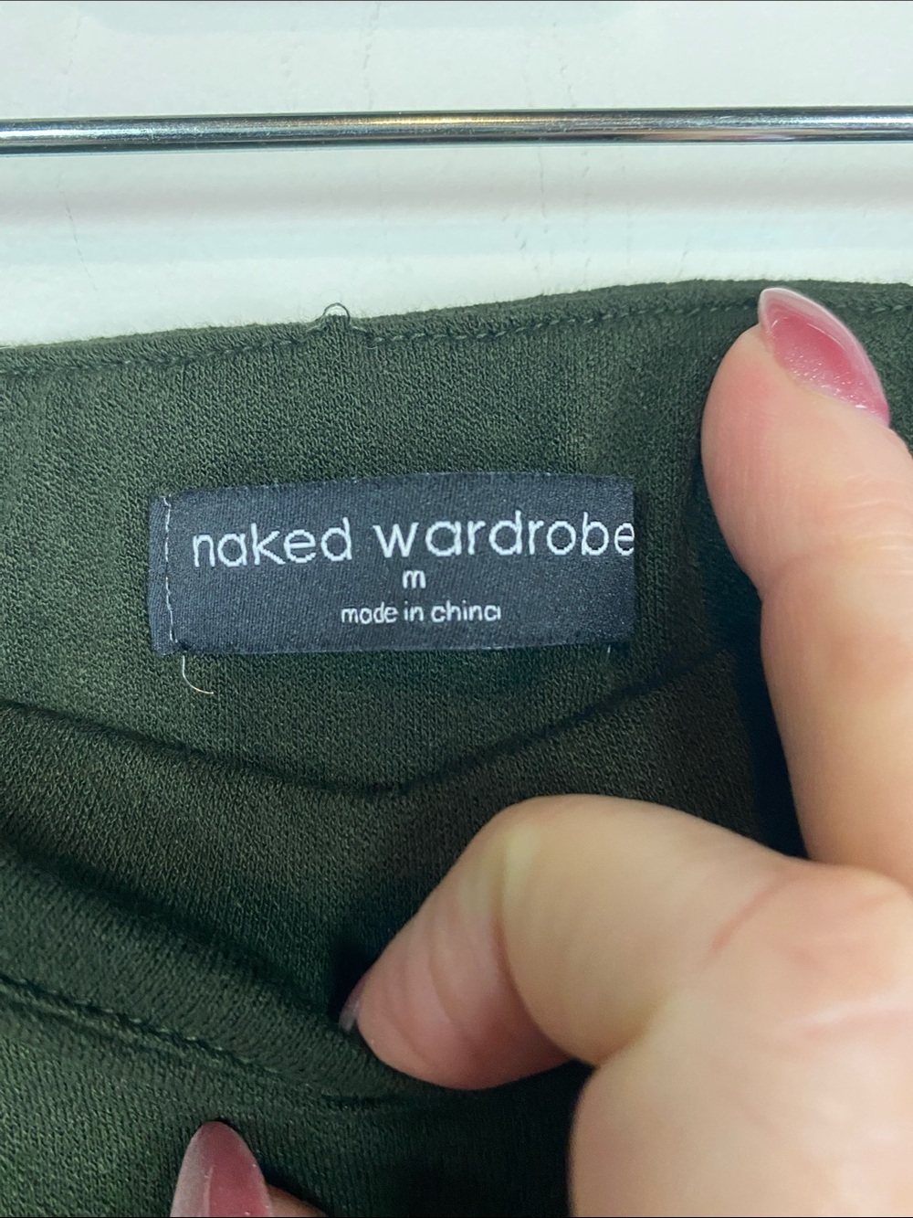 naked wardrobe Dark Olive Green Maxi Pencil Skirt - Slim Straight Cut - Picture 2 of 3